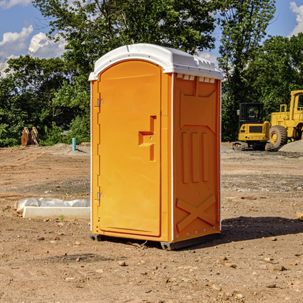 how often are the portable restrooms cleaned and serviced during a rental period in Gary MN